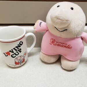 vintage ziggy plush doll and love mug lot of two